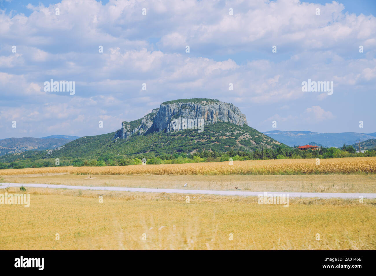 Stadt Meteora, Griechische Republik. Berge und Orte der Anbetung, Kirche und Schreine. 12. 19.09.2019. Reisen Foto. Stockfoto