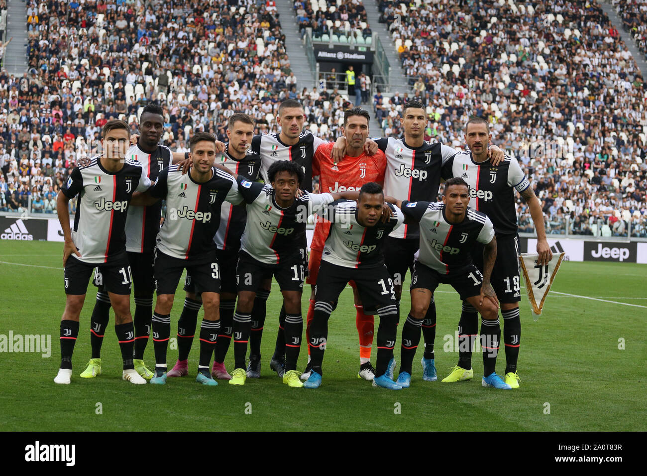Turin, Italien, 21. September 2019, eine TIM 2019/2020 - Turin, ALLIANZ STADION JUVENTUS VS HELLAS VERONA LINE UP bei Juventus Turin Juventus Vs Hellas Verona - Italienische Fußball Serie A Männer Meisterschaft - Credit: LPS/Claudio Benedetto/Alamy Live News SERIE Stockfoto