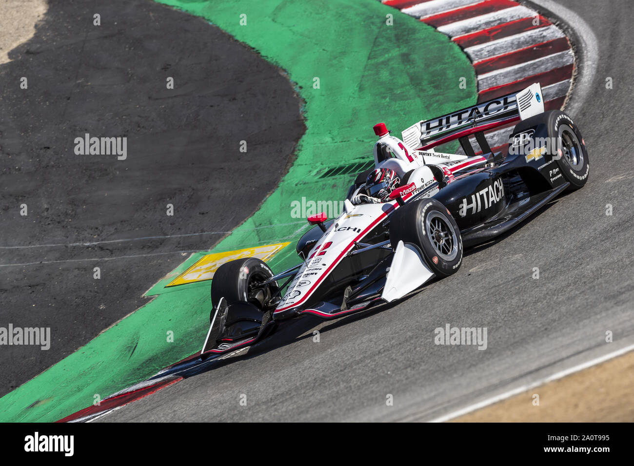 Salinas, Kalifornien, USA. 20 Sep, 2019. (2) Josef NEWGARDEN der Vereinigten Staaten Praktiken für die Firestone Grand Prix von Monterey an Weathertech Raceway Laguna Seca in Salinas, Kalifornien. (Bild: © Walter G Arce Sr Schleifstein Medi/ASP) Stockfoto