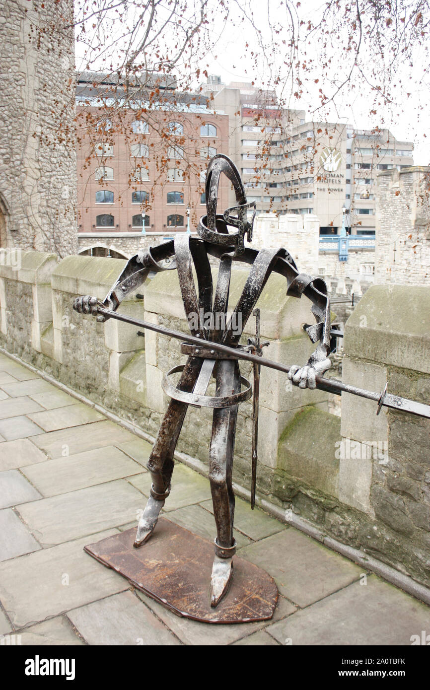 Soldat Skulptur an der Tower von London Stockfoto