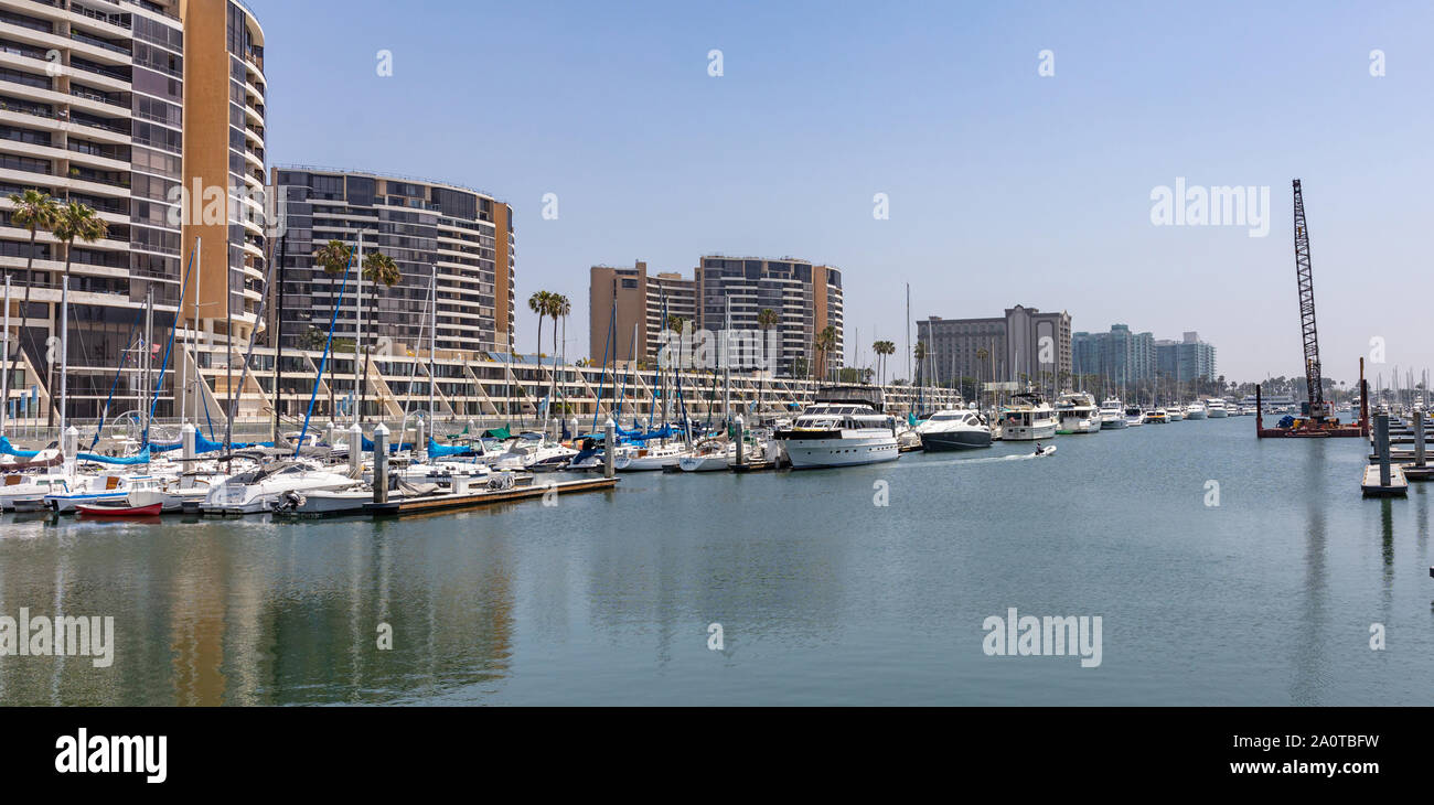 Los Angeles Kalifornien USA. 30. Mai 2019. Marina del Rey Luxusyachten und Erholungsorte, sonniger Frühlingstag Stockfoto