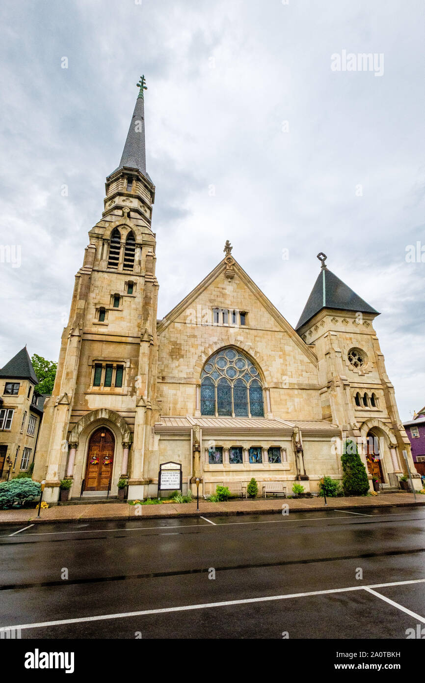 Biber Memorial United Methodist, 42 South 3rd Street, Lewisburg, Pennsylvania Stockfoto