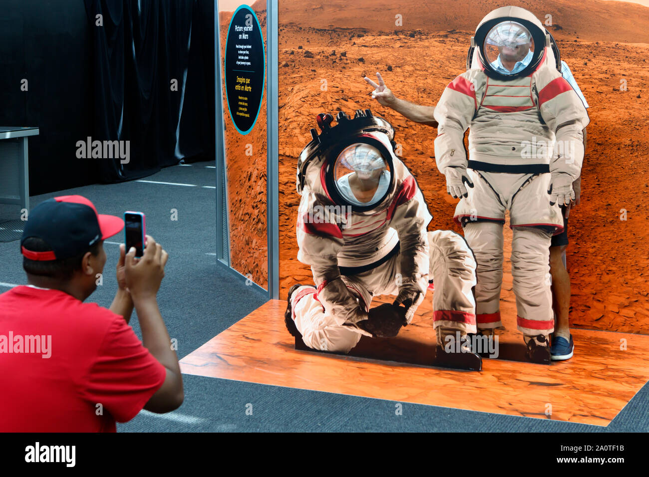 LOS ANGELES - Bild selbst auf dem Mars im California Science Center. Stockfoto