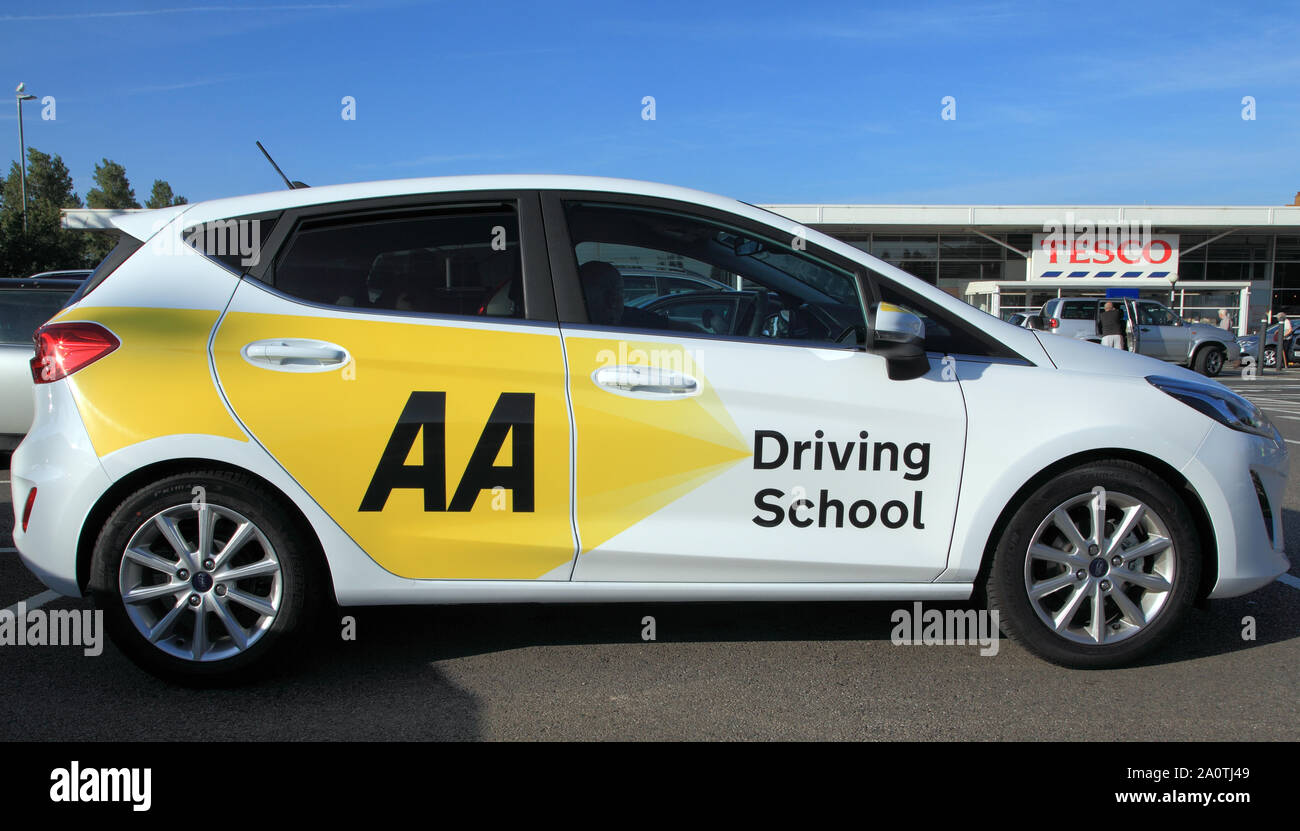 AA, Automobile Association, Fahrschule, Auto, Fahrzeug, England, Großbritannien Stockfoto