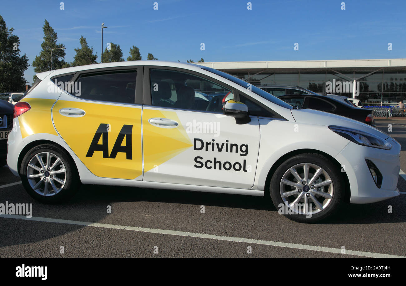 AA, Automobile Association, Fahrschule, Auto, Fahrzeug, England, Großbritannien Stockfoto