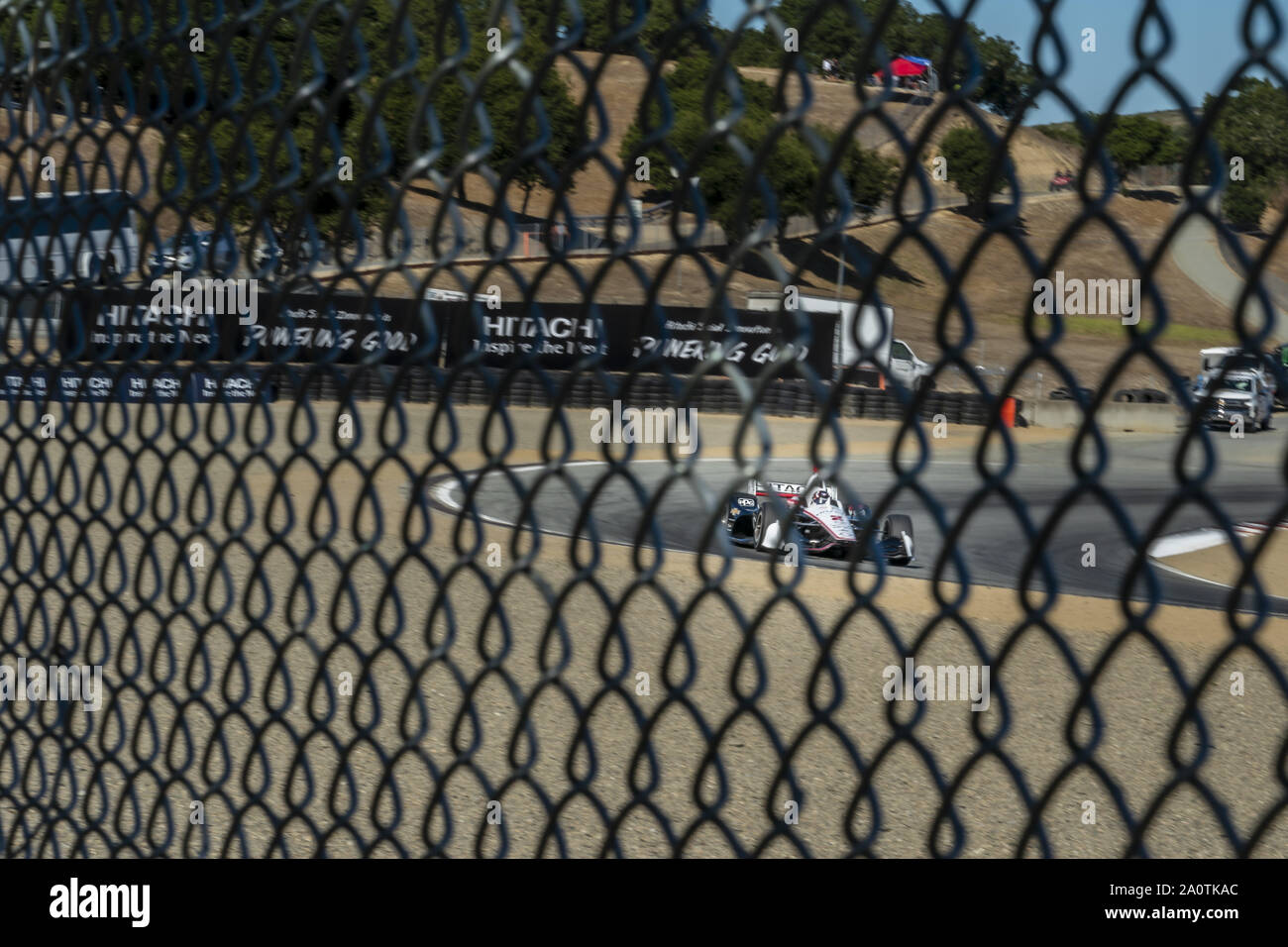 Salinas, Kalifornien, USA. 21 Sep, 2019. (2) Josef NEWGARDEN der Vereinigten Staaten Praktiken für die Firestone Grand Prix von Monterey an Weathertech Raceway Laguna Seca in Salinas, Kalifornien. (Bild: © Walter G Arce Sr Schleifstein Medi/ASP) Stockfoto