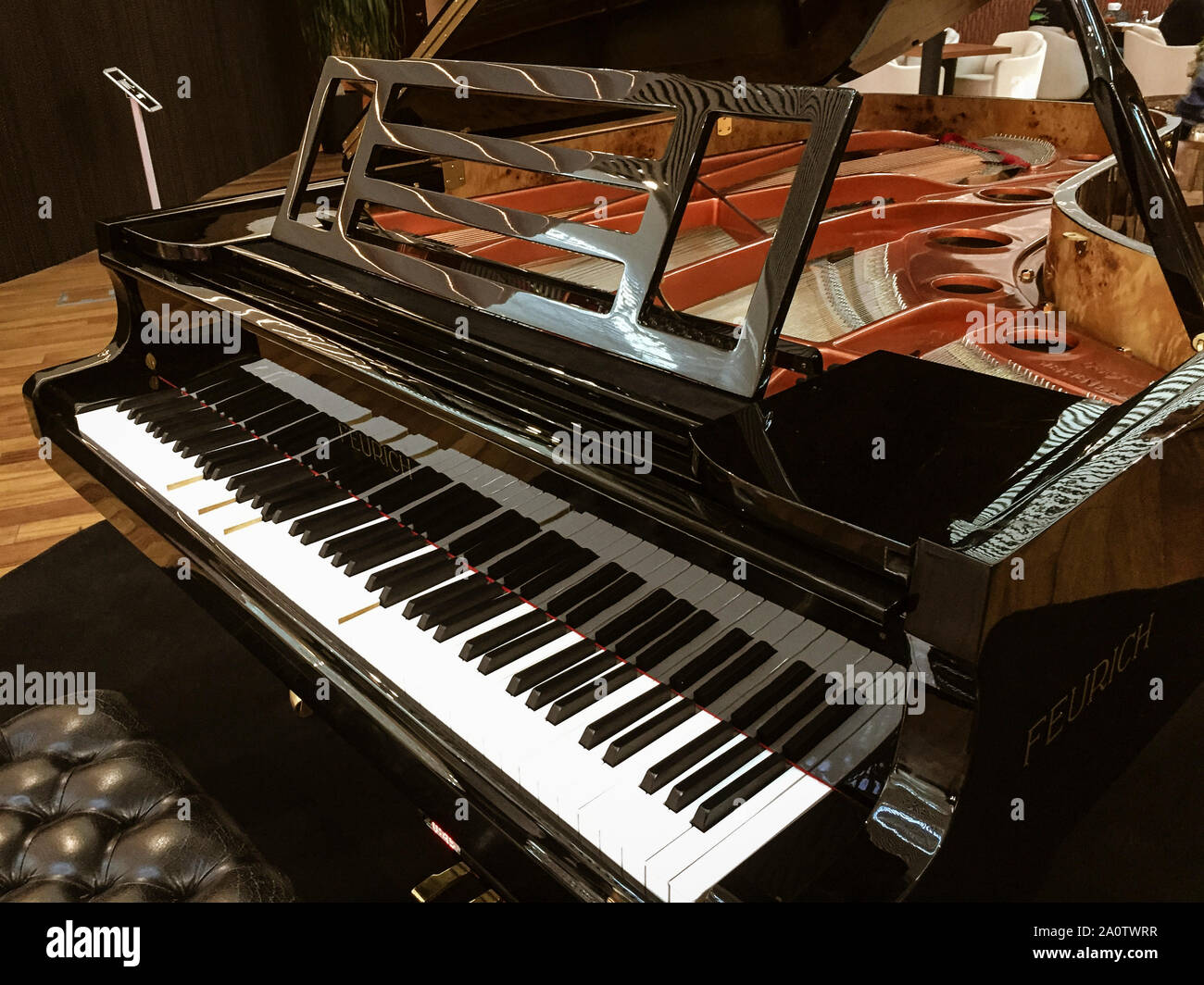 Aufrechte klassisches Klavier. Stockfoto