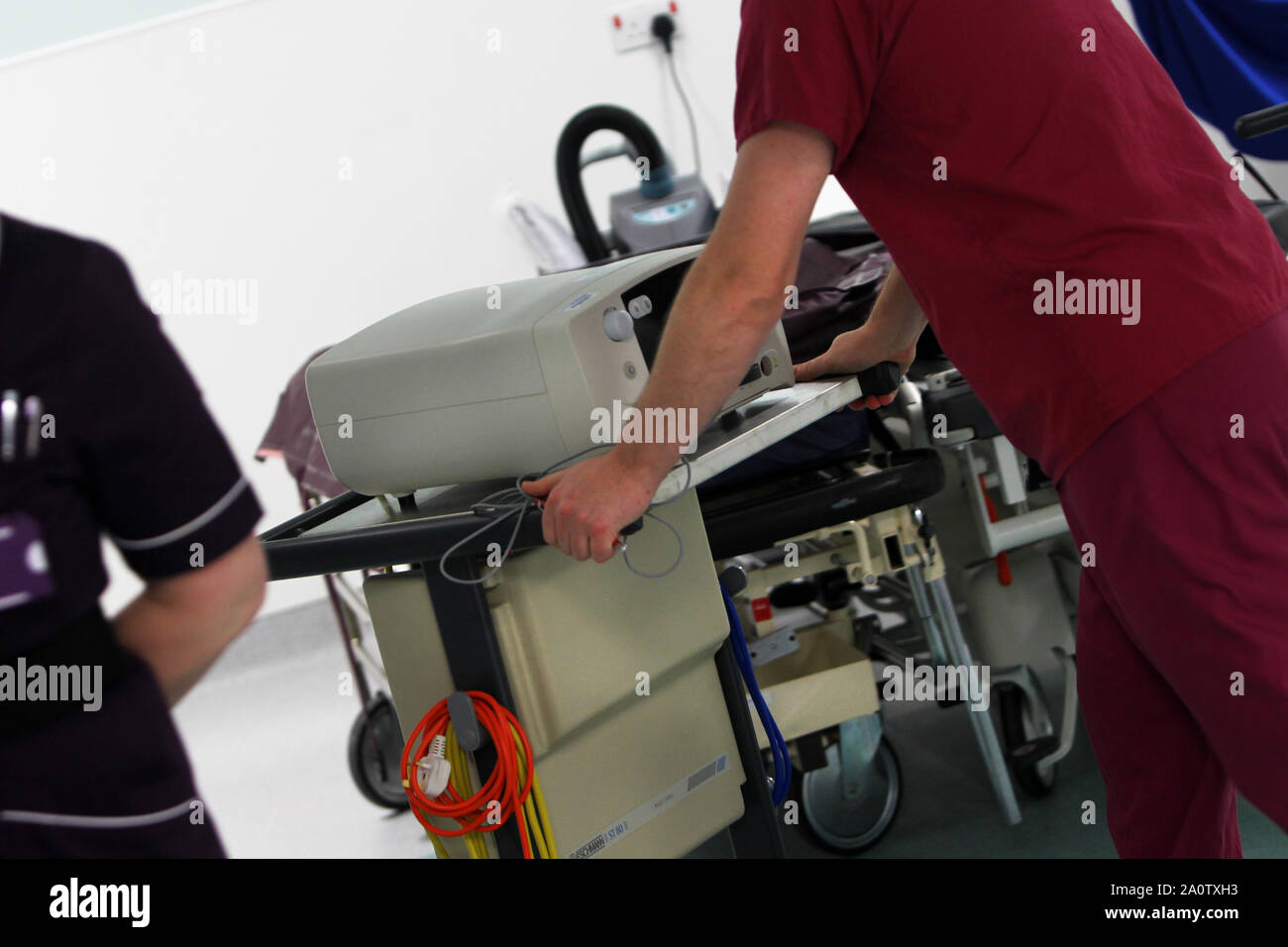 Allgemeine Ansichten von Krankenhauspersonal über ihre Arbeit im Royal Sussex County Hospital in Brighton, East Sussex, UK. Stockfoto