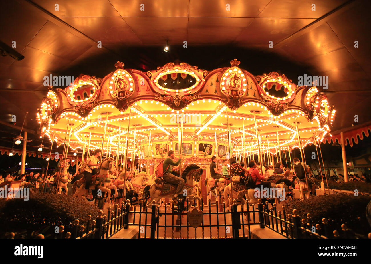 fröhliche Runde in hong kong Stockfoto