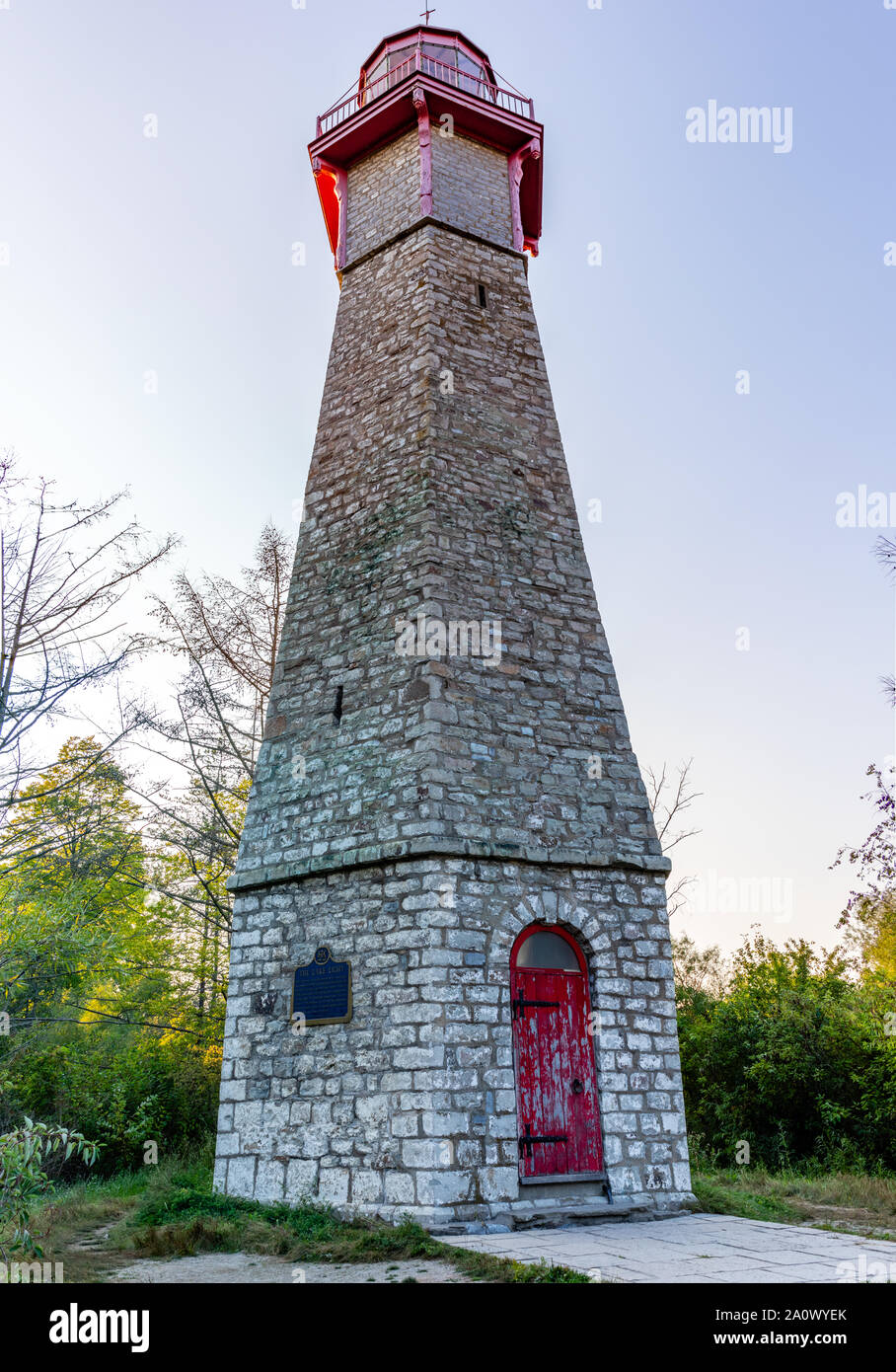 Gibraltar Point Leuchtturm auf die Toronto Islands in Toronto, Kanada. 1808 erbaut, ist die älteste bestehende Light House auf den Großen Seen. Stockfoto