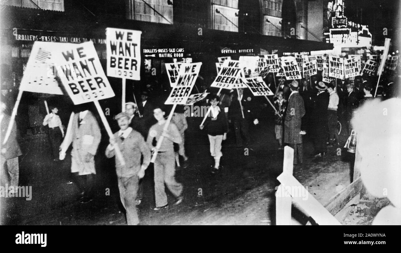 Verbot mal in Amerika in den 30s Stockfoto