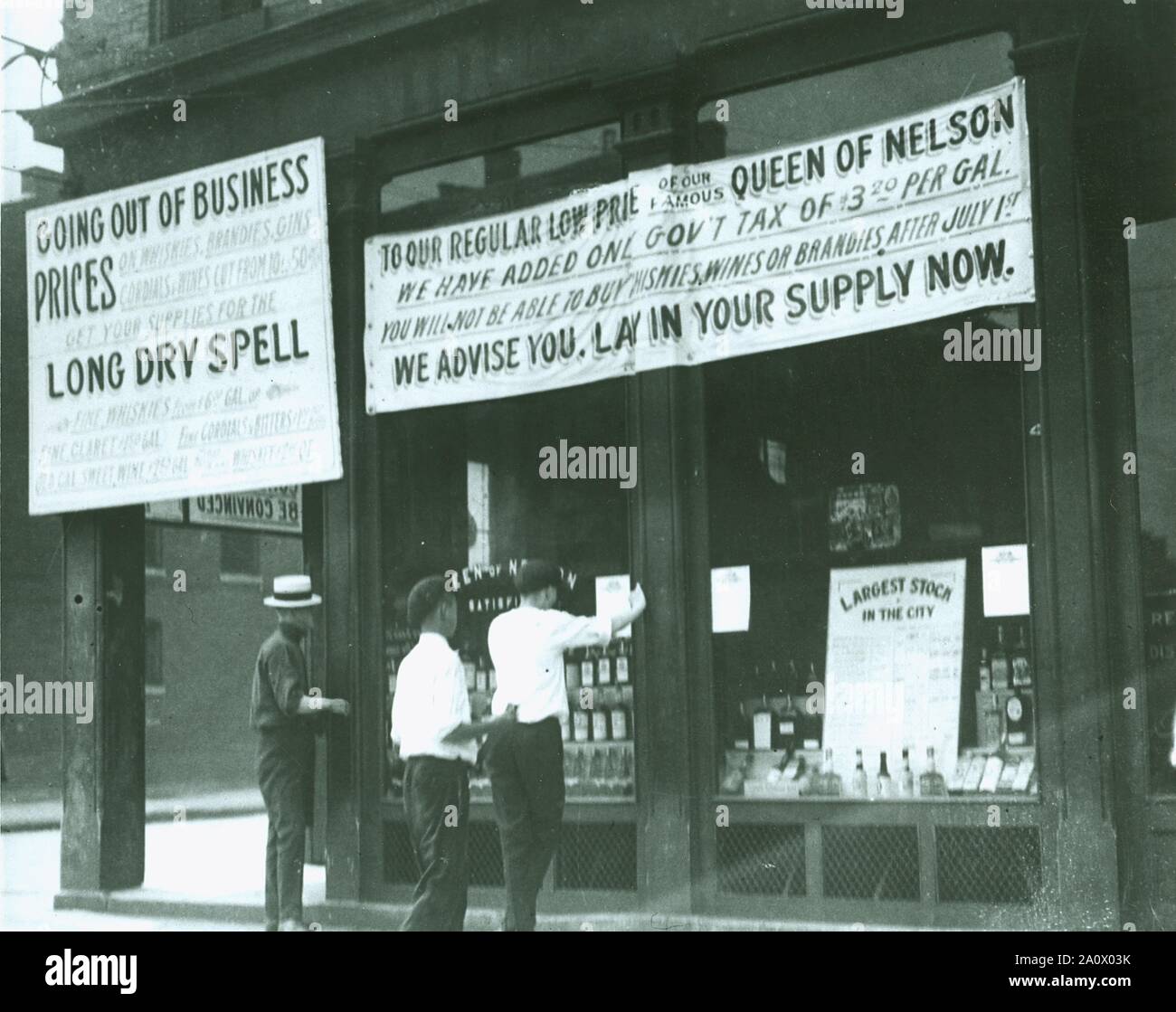 Verbot mal in Amerika in den 30s Stockfoto