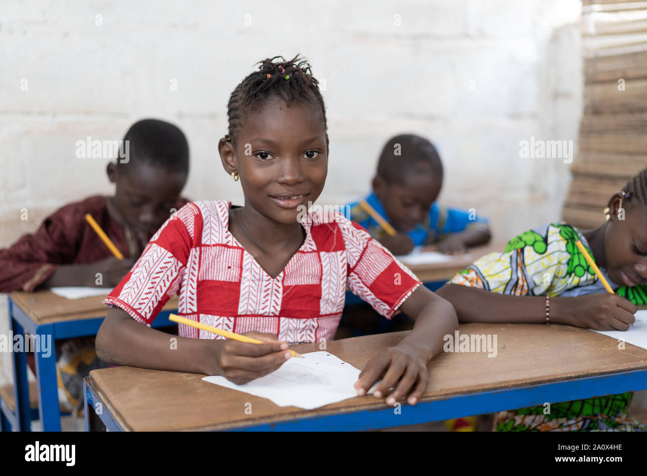 Bildung Symbol für kleine afrikanische Kinder Stockfoto