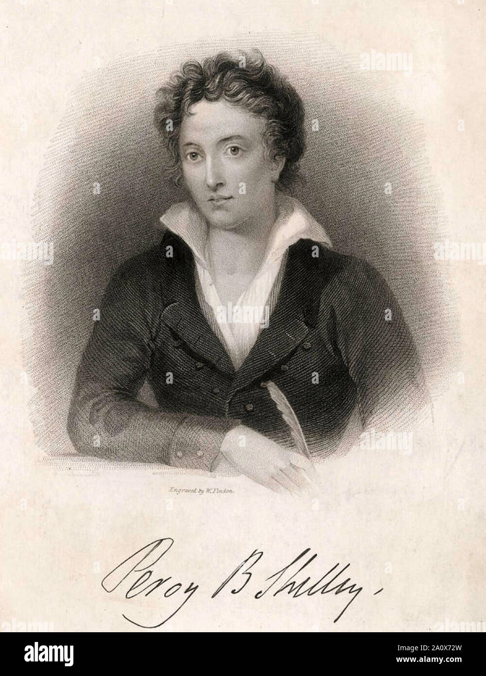 PERCY Bysshe Shelley (1792-1822) Englischer Dichter der Romantik Stockfoto
