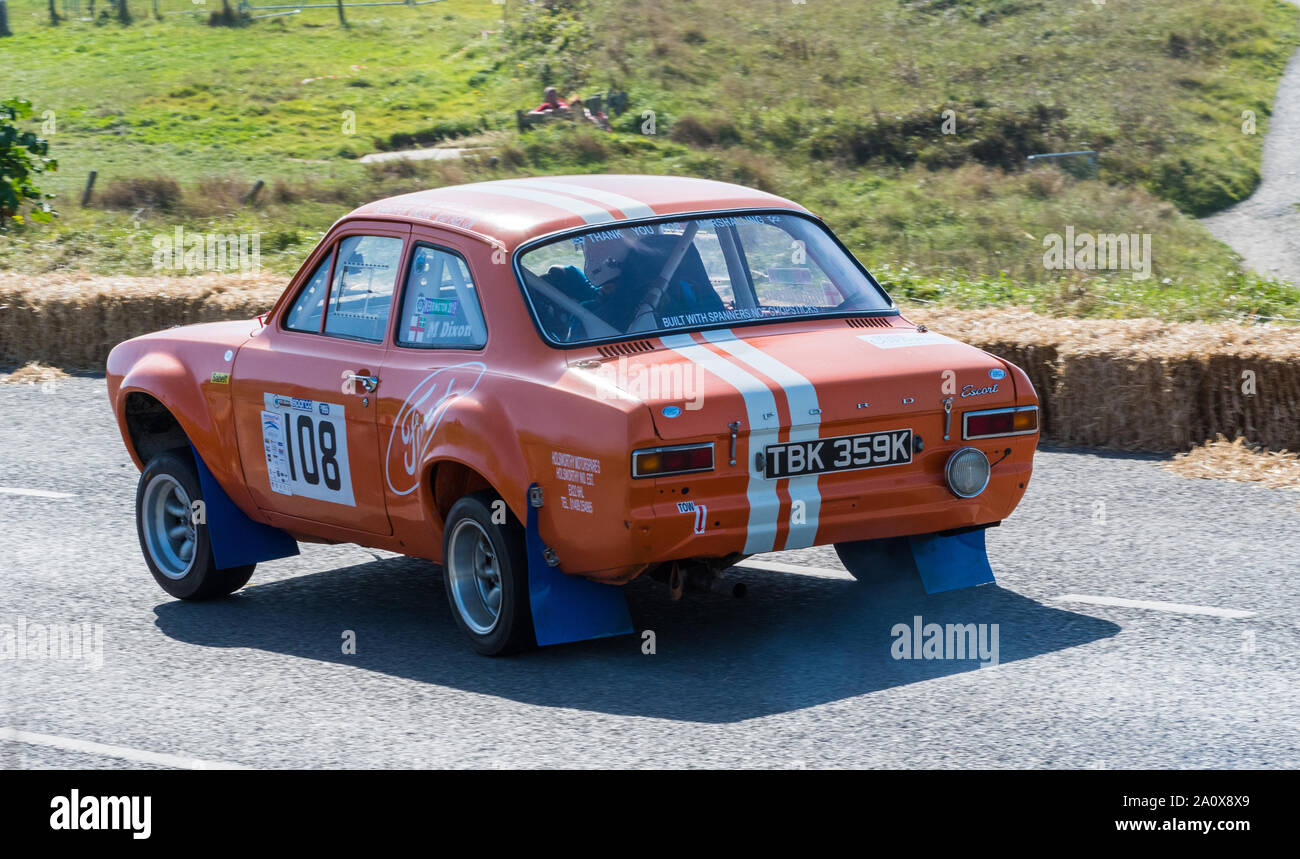 Ford Escort MK1 Mexico Watergate Bay Geschwindigkeit Hillclimb Sept 2019 Stockfoto