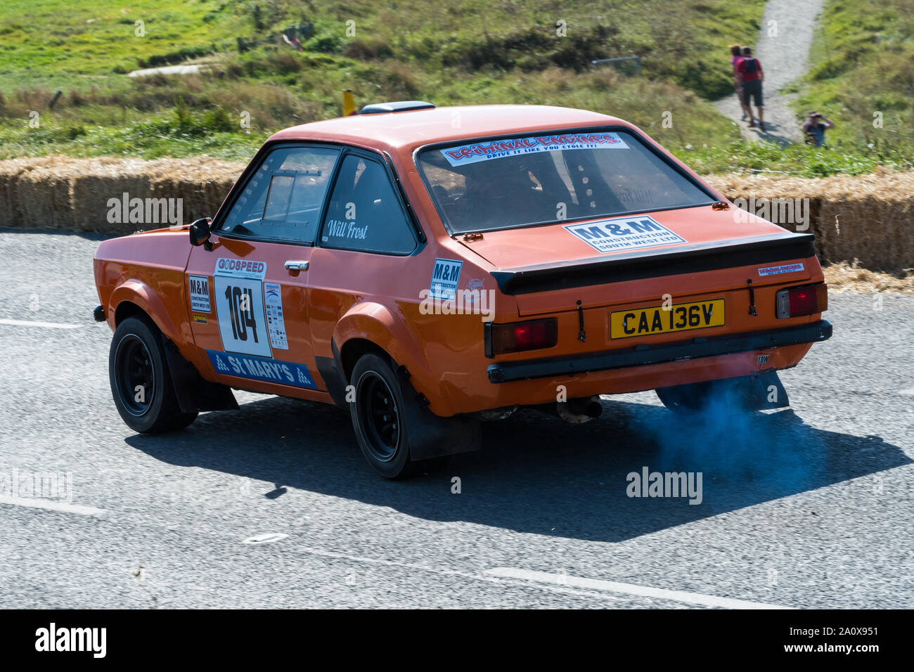 Ford Escort MK2 RS 2000 Watergate Bay Geschwindigkeit Hillclimb Sept 2019 Stockfoto