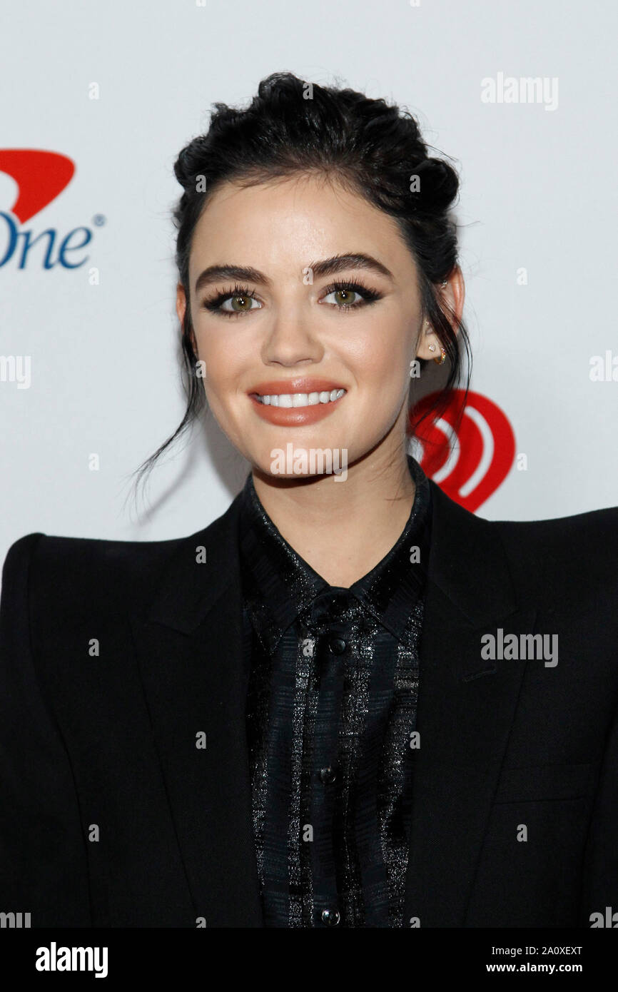 Schauspielerin Lucy Hale kommt für die iHeartRadio Musikfestival auf der T-Mobile Arena in Las Vegas, Nevada am Samstag, 21. September 2019. Foto von James Atoa/UPI Stockfoto