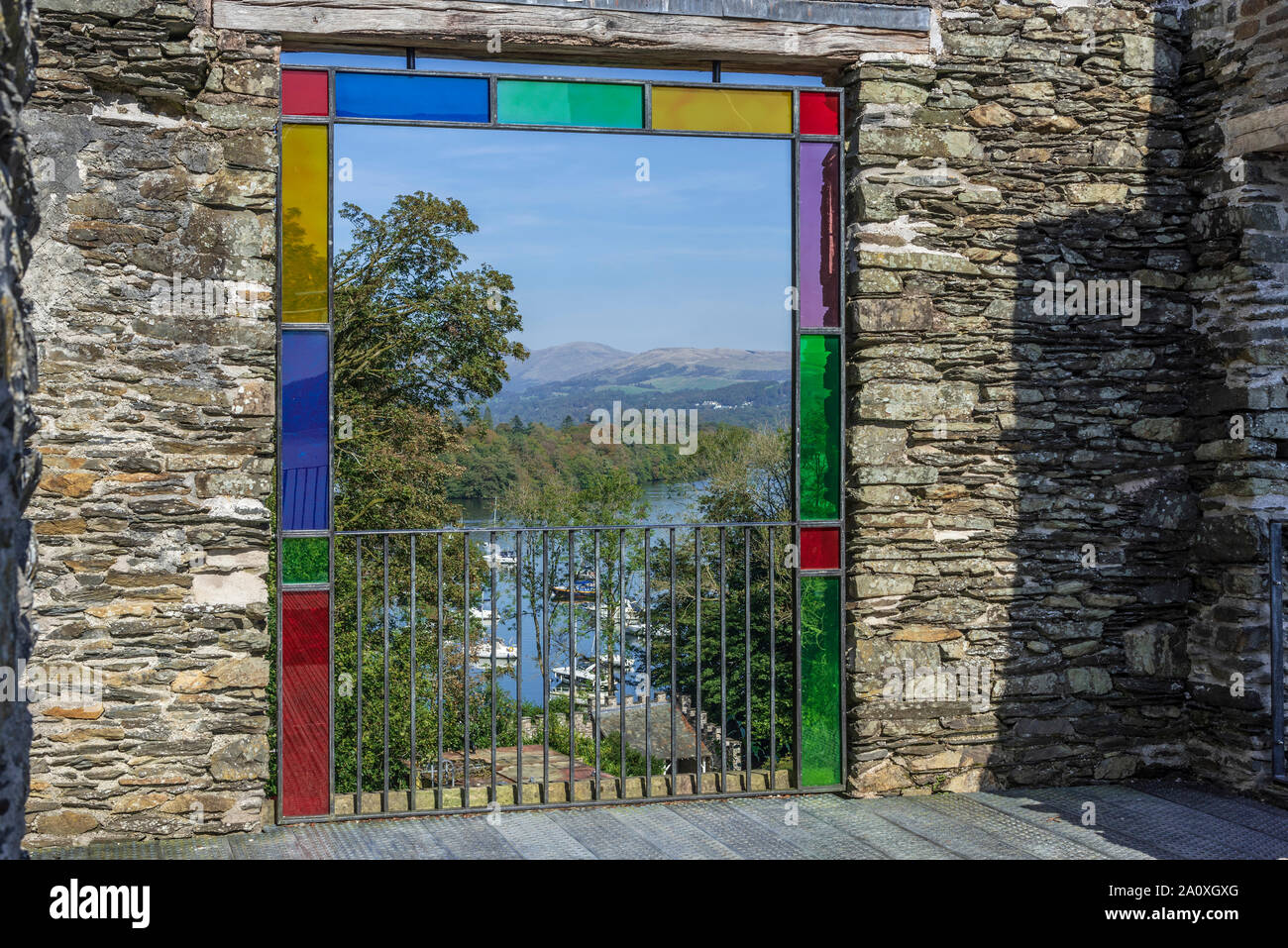 Claife Viewing Station am westlichen Ufer des Lake Windermere. Stockfoto