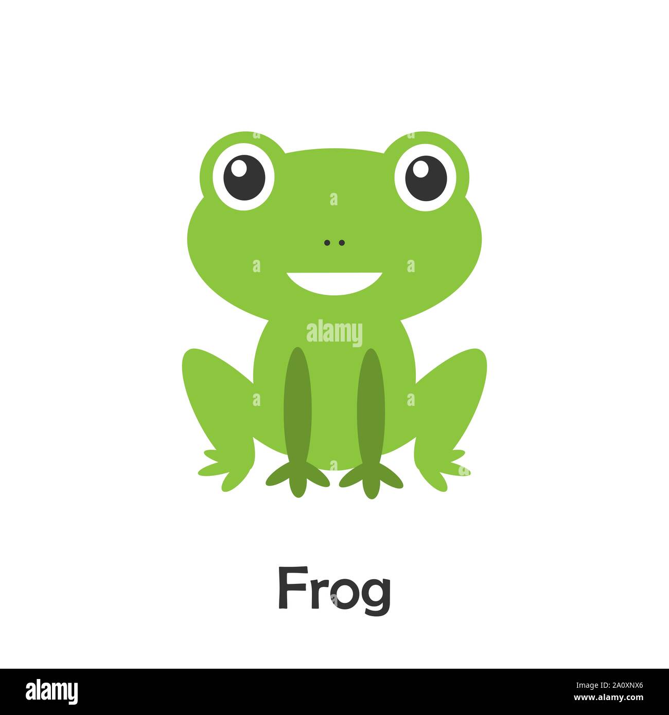 Frosch im Comic-stil, Teich Karte für Zicklein, Vorschule Aktivität für Kinder, Vektor Stock Vektor