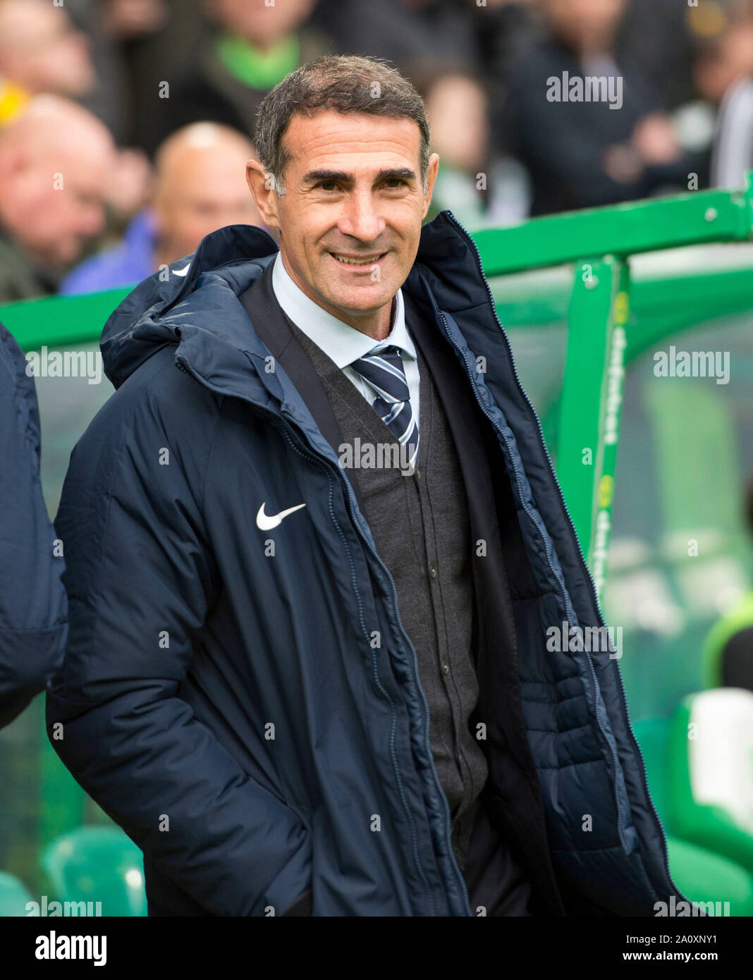 Kilmarnock manager Angelo Alessio während der LADBROKES Scottish Premier League Spiel im Celtic Park, Glasgow. Stockfoto