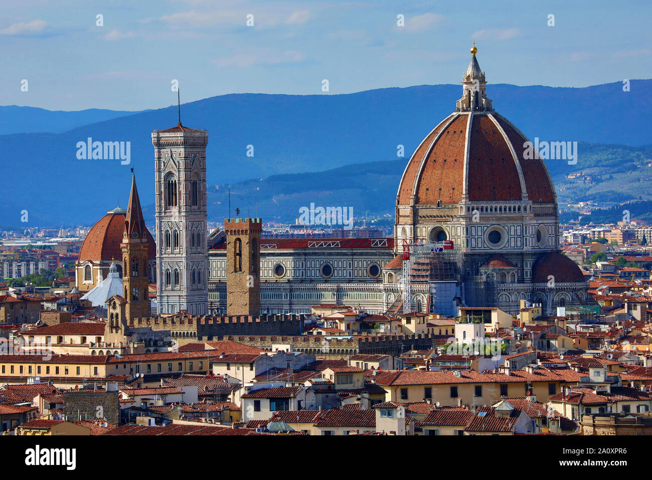 Allgemeine City Skyline Blick und der Duomo, Florenz, Italien Stockfoto