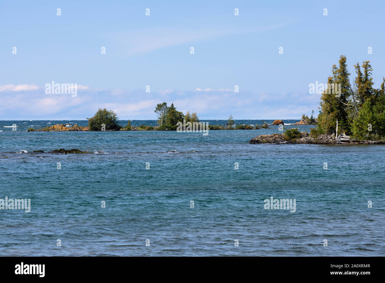 Lake Superior des Trans Canada Highway, Ontario, Kanada Stockfoto
