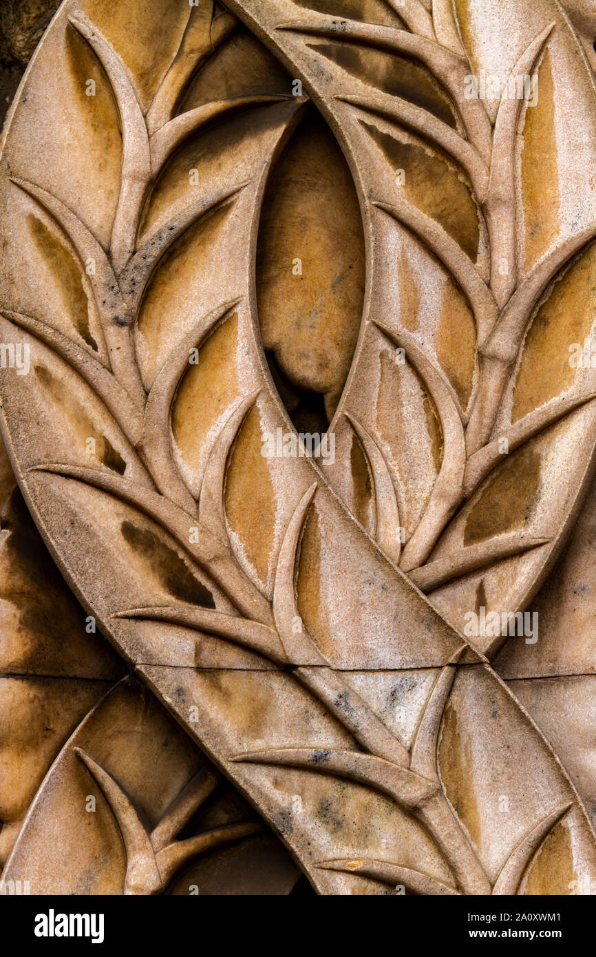 Von dekorativen Fassade des Palazzo dell'Arengario in Mailand, Italien Detail Stockfoto