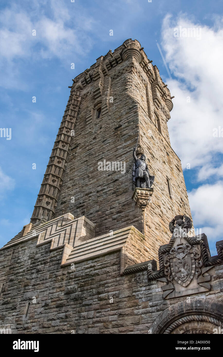 Die Scottish National Wallace Monument Sir William Wallace in Stirling, die besiegt König Edward I. Armee bei Stirling Bridge im Jahre 1297 Stockfoto