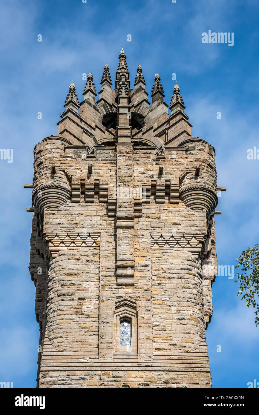 Die Scottish National Wallace Monument Sir William Wallace in Stirling, die besiegt König Edward I. Armee bei Stirling Bridge im Jahre 1297 Stockfoto