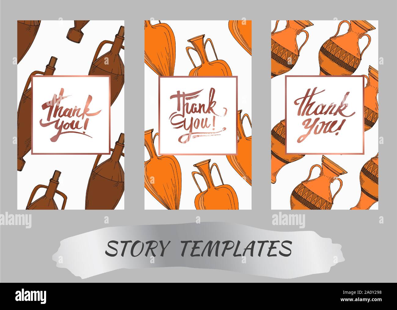 Vektor antiken griechischen Amphoren. Schwarz und weiß eingraviert Tinte Art Hochzeit hintergrund Karte dekorative Grenze. Danke, Rsvp, Einladung elegante Card i Stock Vektor