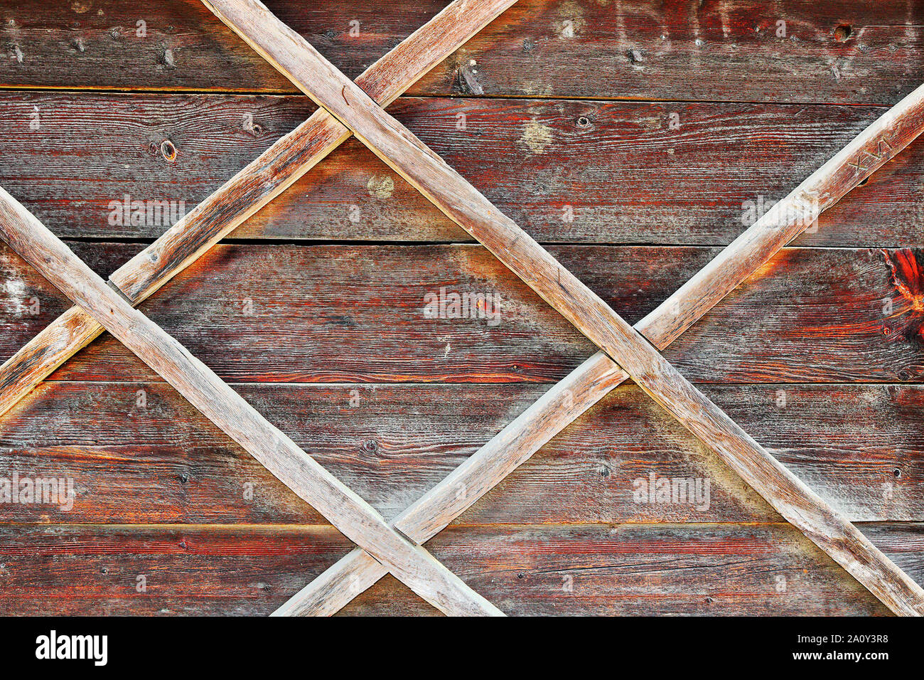 Schöne Details auf Holz Hütte, Holz- Hintergrund für Ihr Design Stockfoto