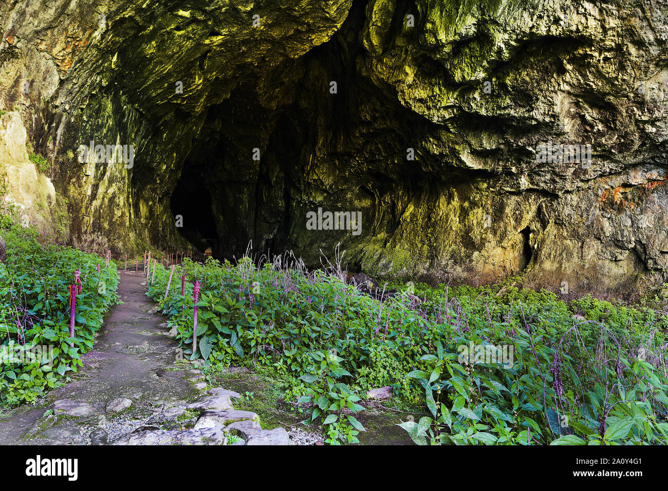 Der Eingang befindet sich in der Unguru Mare Höhle, Apuseni Gebirge, Rumänien Stockfoto
