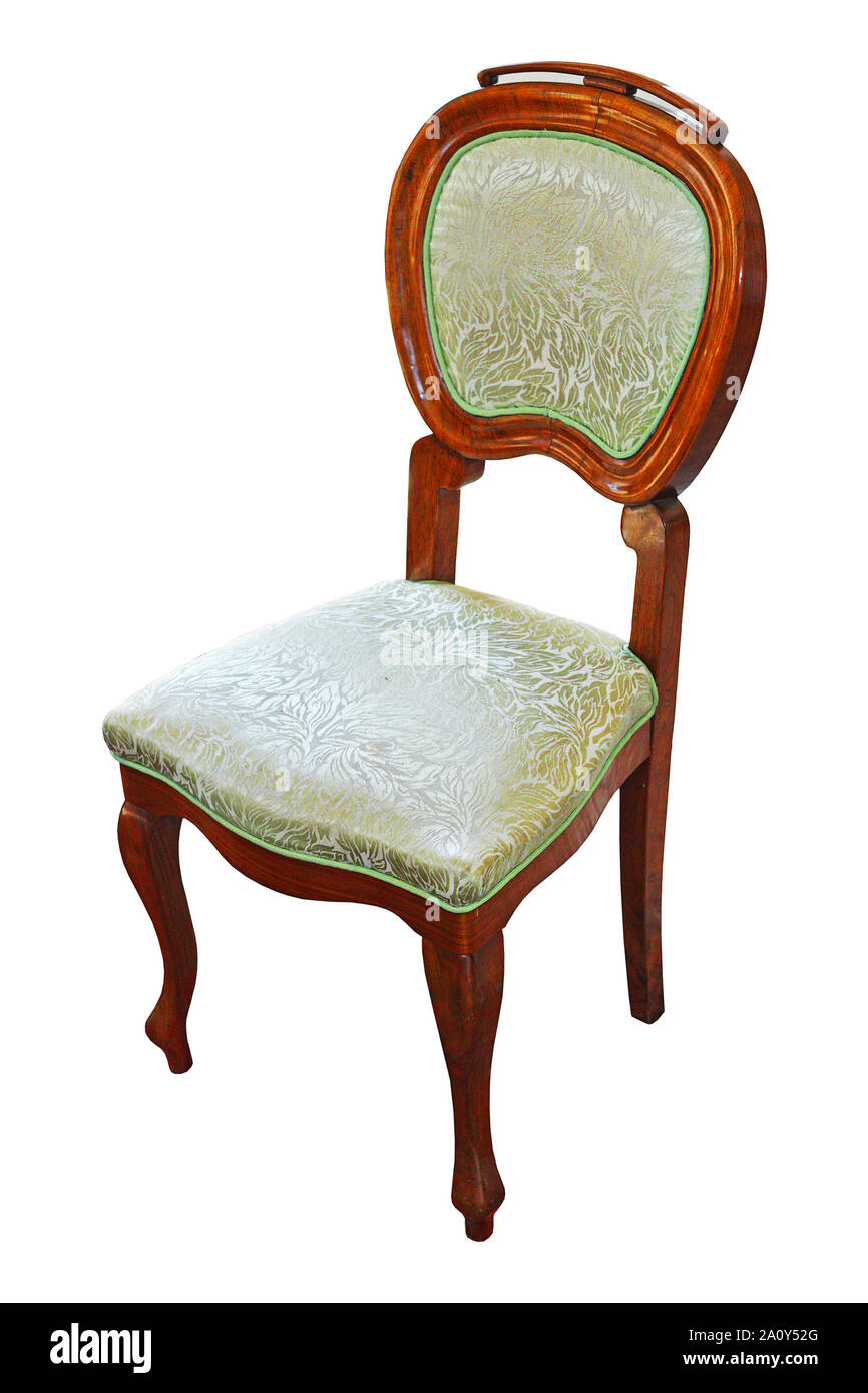 Alte isolierten Stuhl über weißen Hintergrund, Objekt für Ihr Design Stockfoto