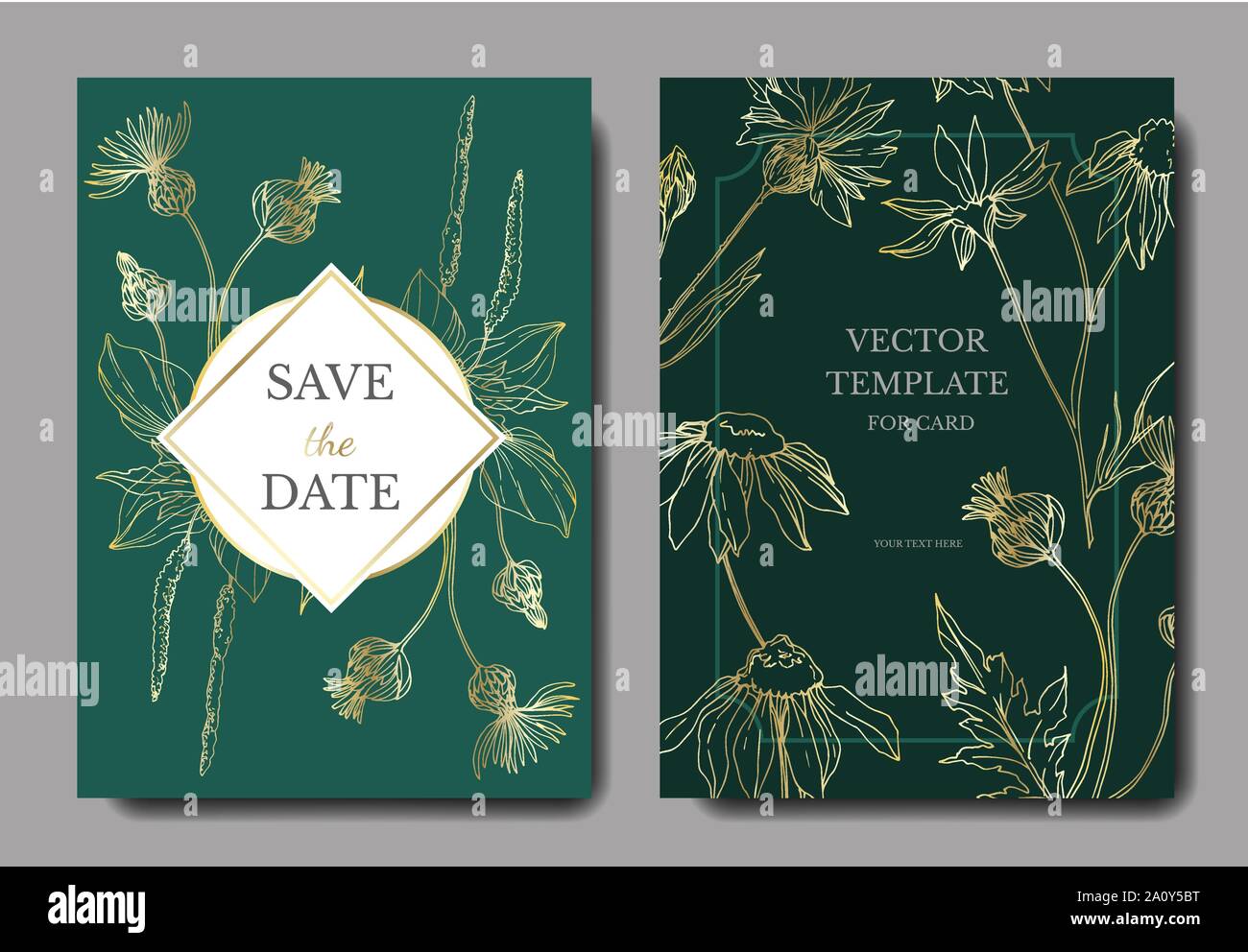 Vektor Wildblumen Blumen botanischen Blumen. Schwarz und weiß eingraviert Tinte Art Hochzeit hintergrund Karte dekorative Grenze. Danke, Rsvp, Einladung Stock Vektor