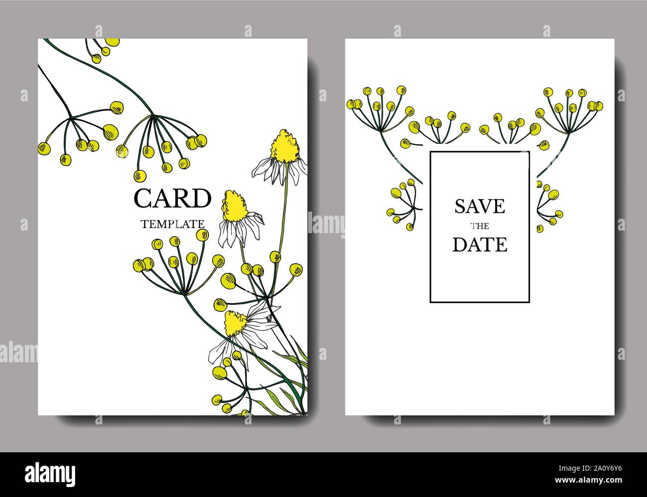 Vektor Wildblumen Blumen botanischen Blumen. Schwarz und weiß eingraviert Tinte Art Hochzeit hintergrund Karte dekorative Grenze. Danke, Rsvp, Einladung Stock Vektor