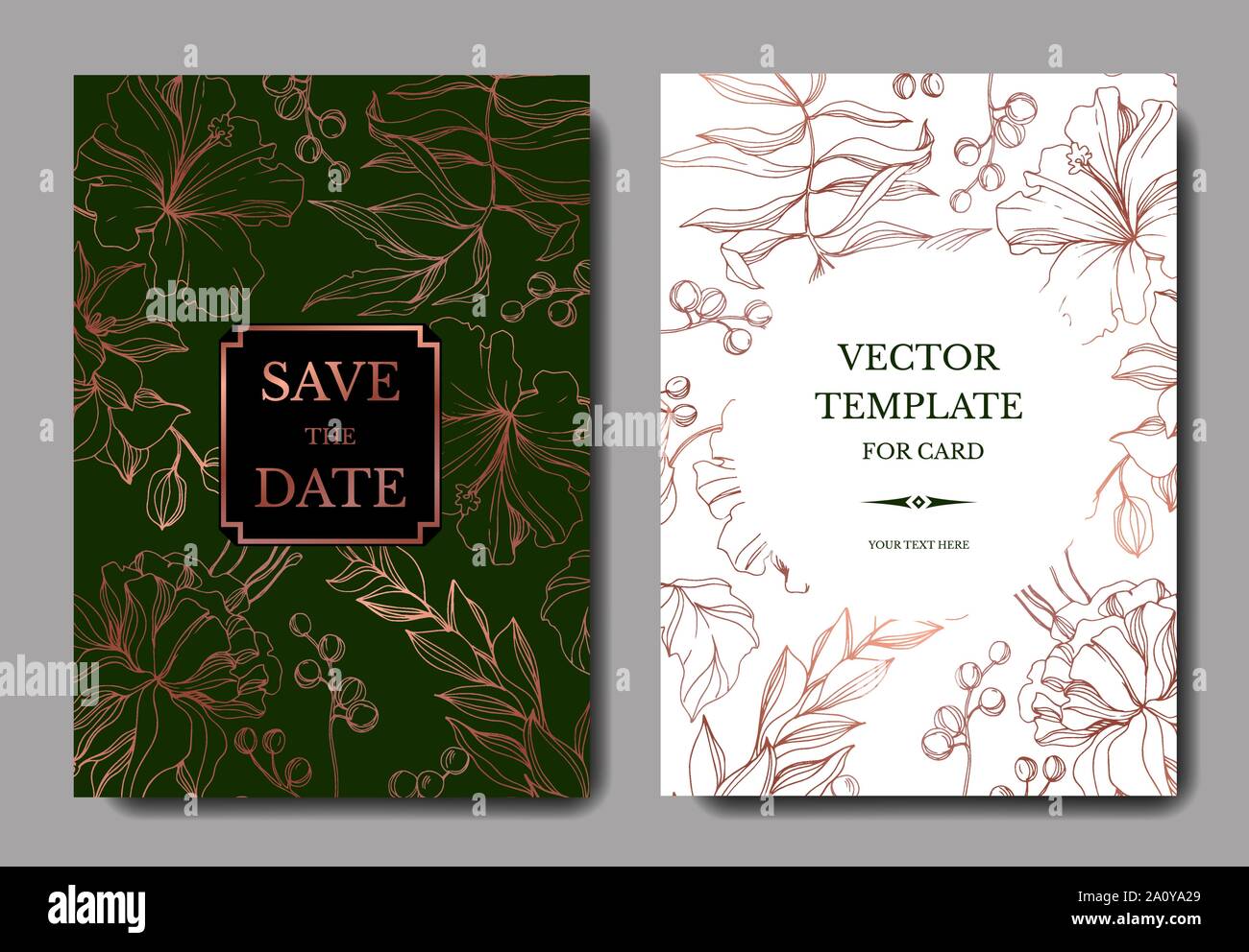 Vektor tropische Blumen botanischen Blume. Graviert Tinte Art Hochzeit hintergrund Karte Blumen dekorativ Grenze. Danke, Rsvp, Einladung elegante Karte Stock Vektor