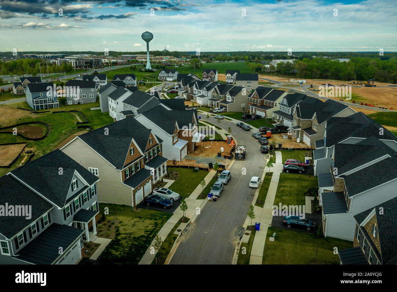 Antenne Landschaft der typisch amerikanischen Neubau Nachbarschaft
