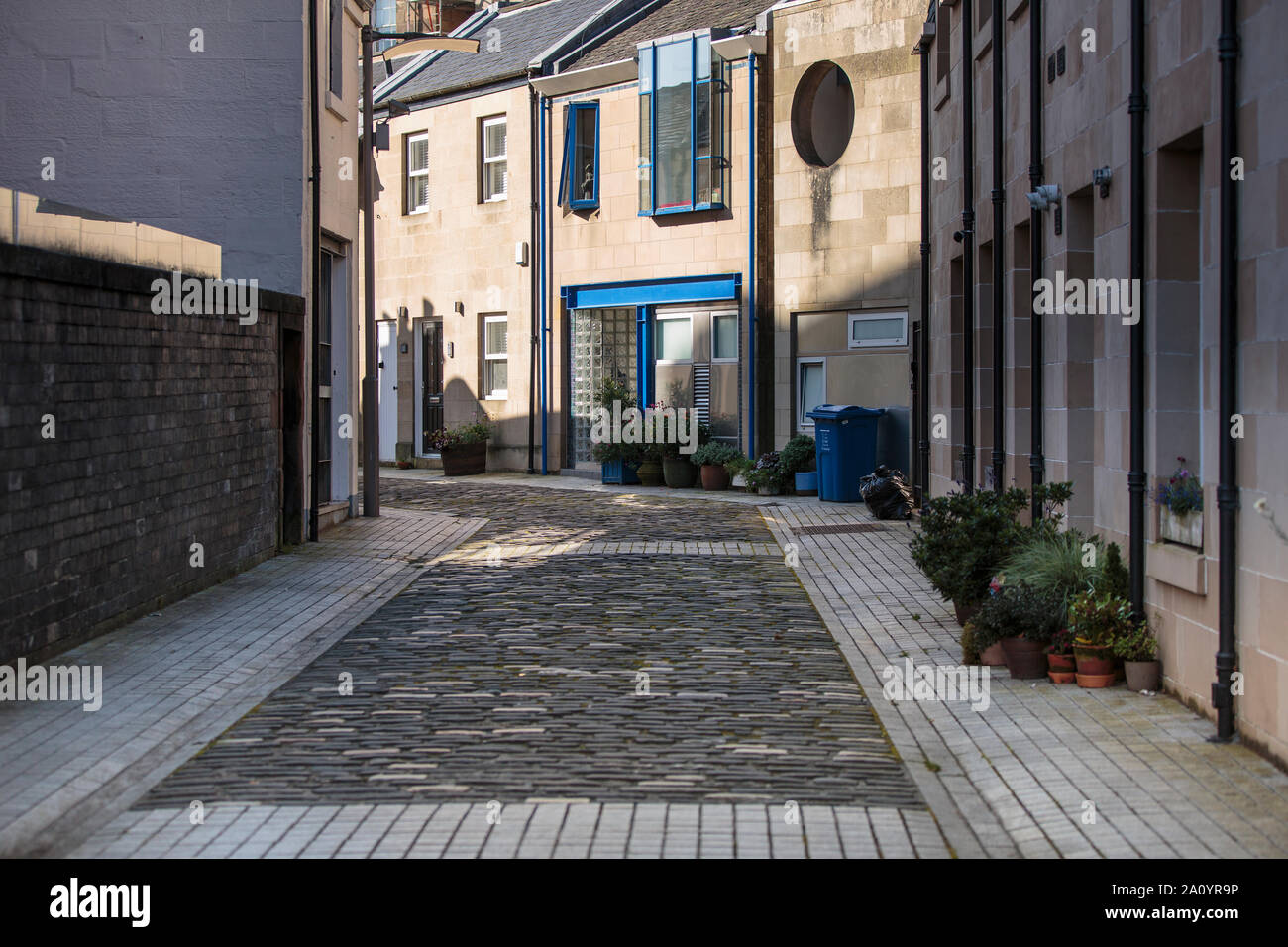 Die herrlichen Eigenschaften in Park Circus Lane im Kelvingrove Bereich von Glasgow Stockfoto