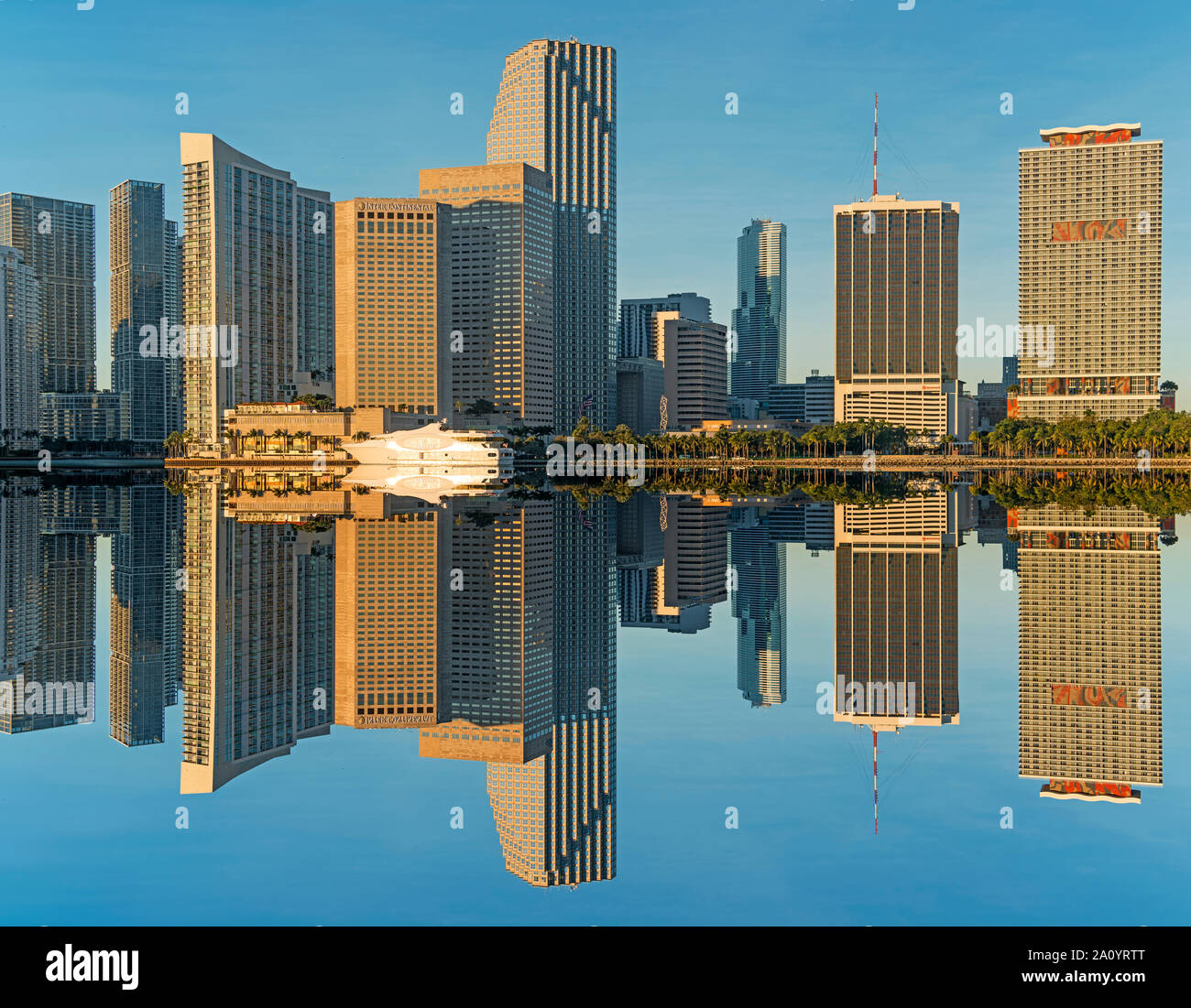 DIE INNENSTADT VON SKYLINE BISCAYNE BAY MIAMI FLORIDA USA Stockfoto