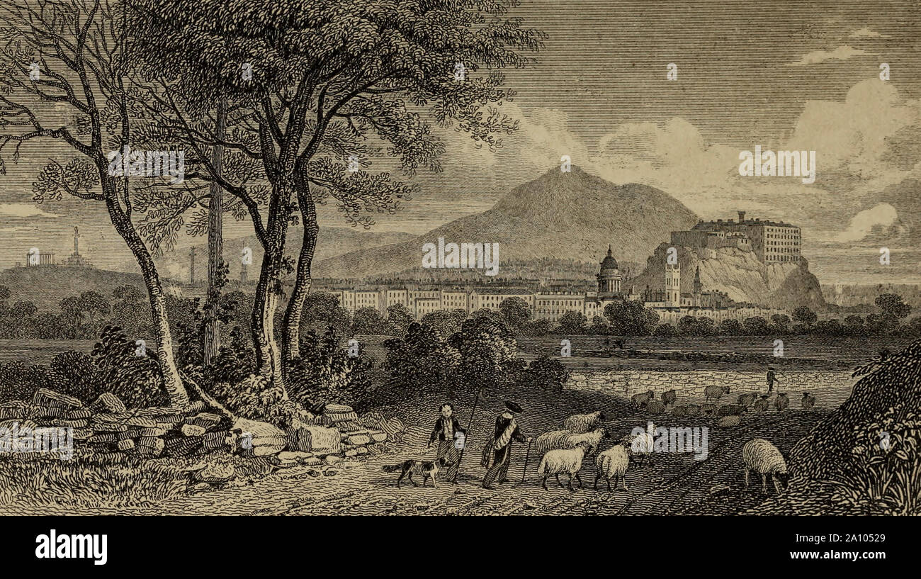 Edinburgh, Schottland, von Craigleith, um 1830 Stockfoto