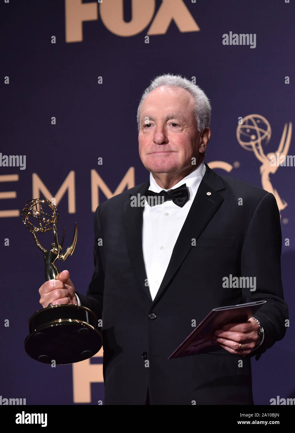 Lorne Michaels, Gewinner des Award für herausragende Vielfalt Skizze Serie für aturday Night Live "backstage bei der 71st jährlichen Primetime Emmy Awards des erscheint auf der Microsoft Theater in der Innenstadt von Los Angeles am Sonntag, 22. September 2019. Foto von Christine Kauen/UPI Stockfoto