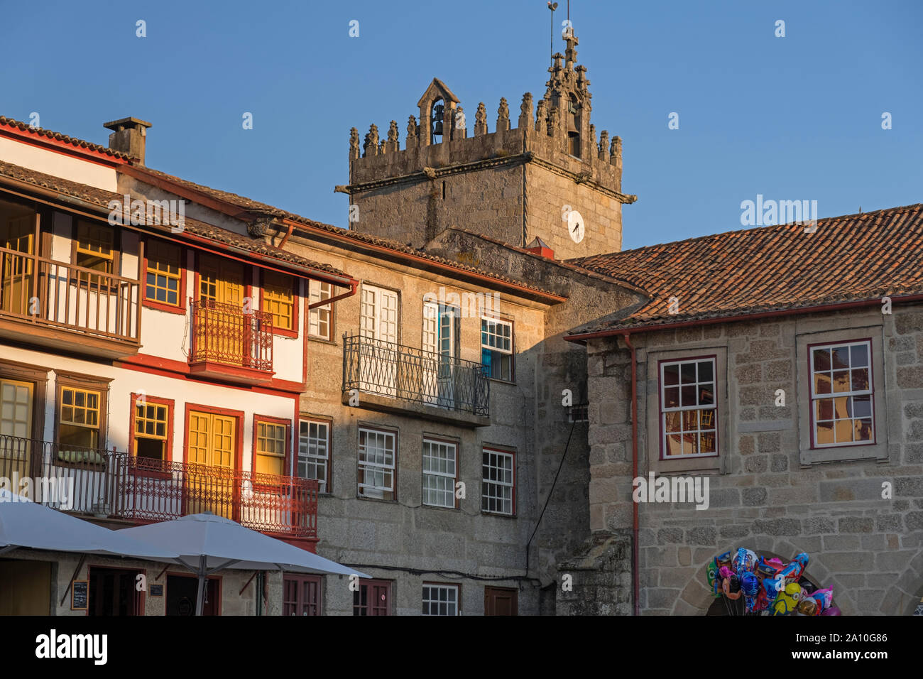 Praça de Santiago Guimarães Portugal Stockfoto