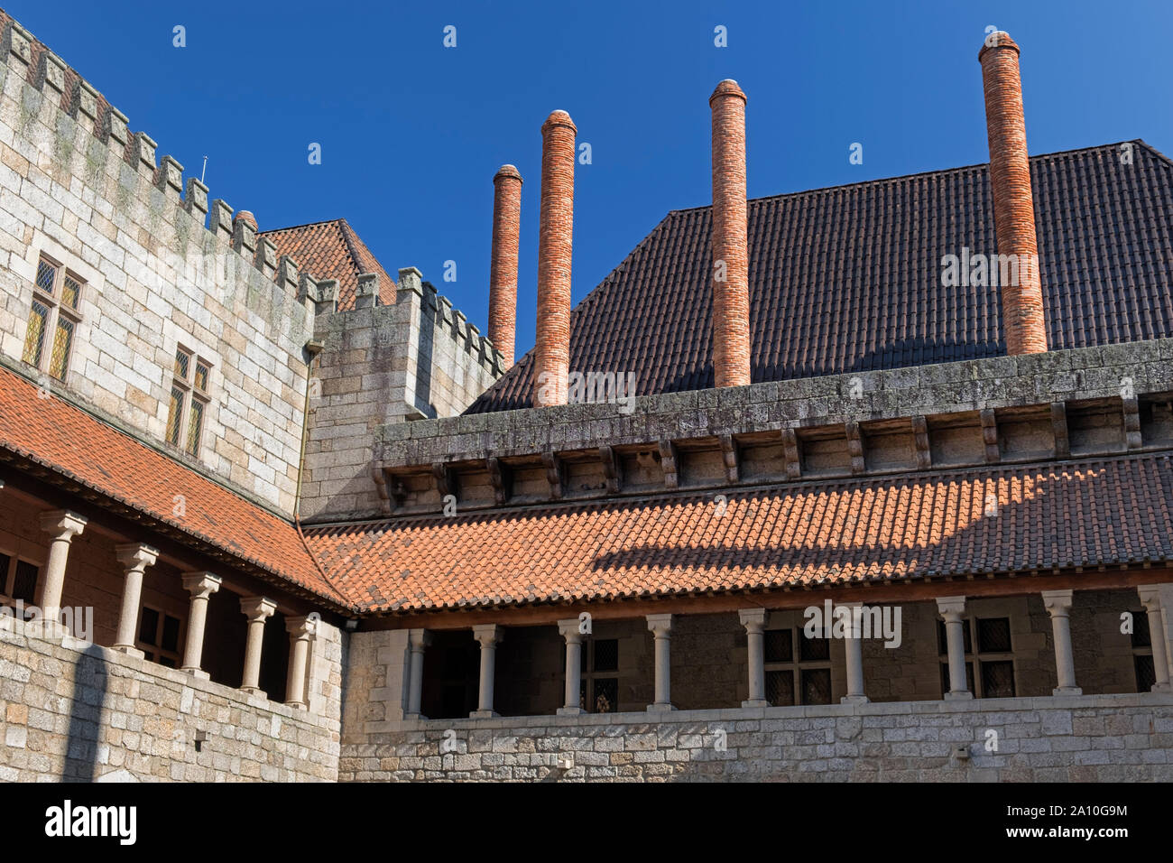 Paço dos Duques de Bragança Dukes Palace Guimarães Portugal Stockfoto