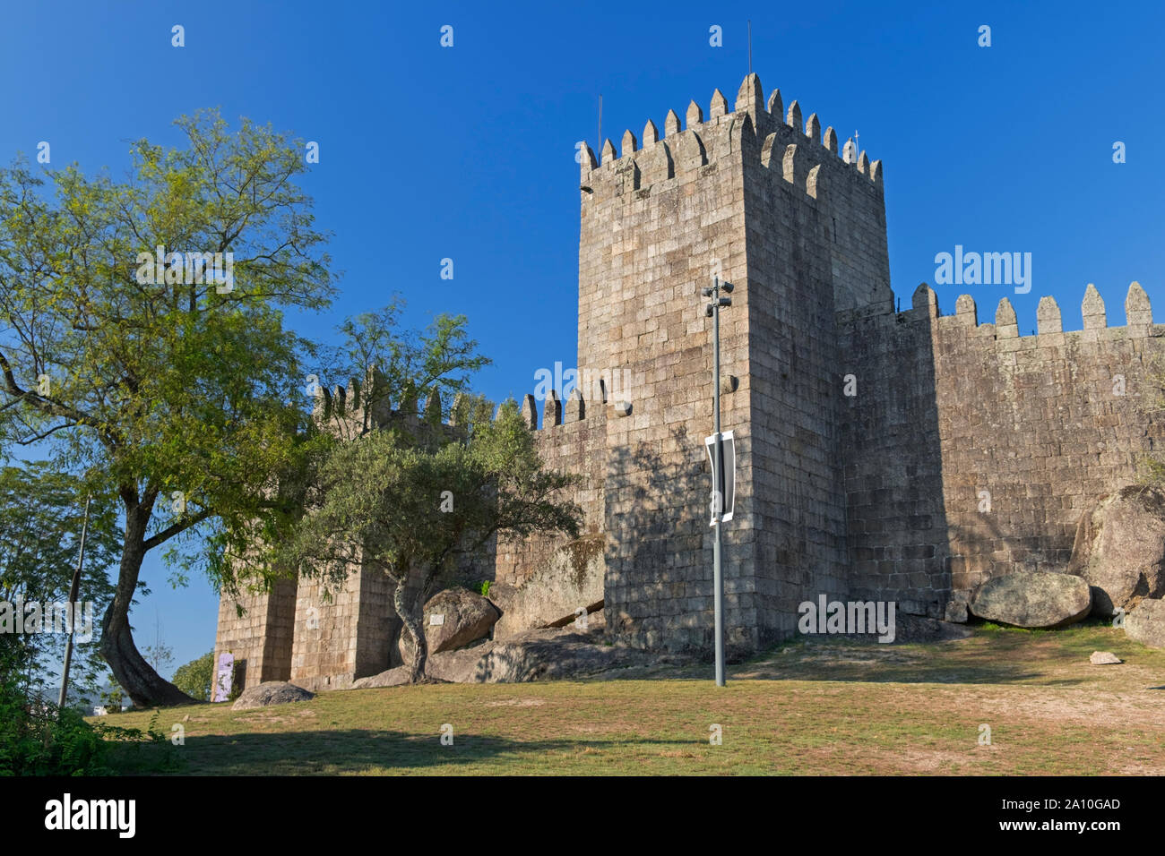 Burg Guimarães Portugal Stockfoto