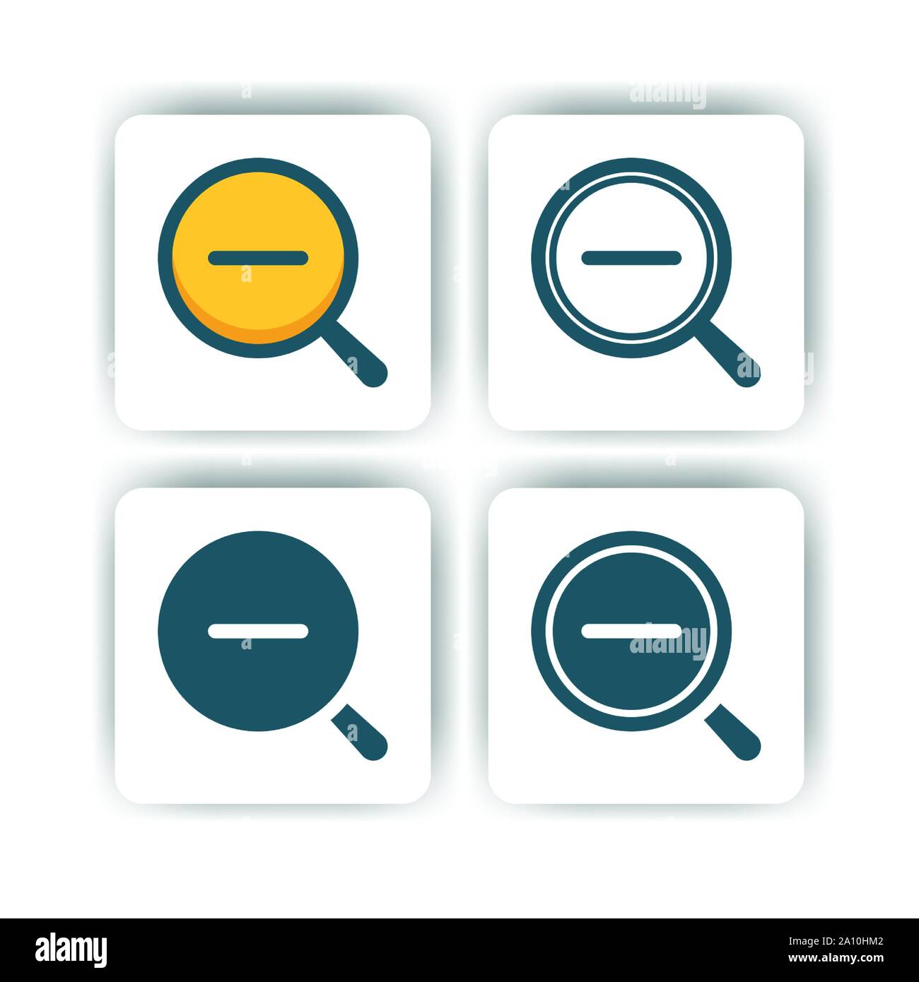 Verkleinern Symbol für Mobile, Web und Präsentation mit flachen Farbe vector Illustrator Stock Vektor