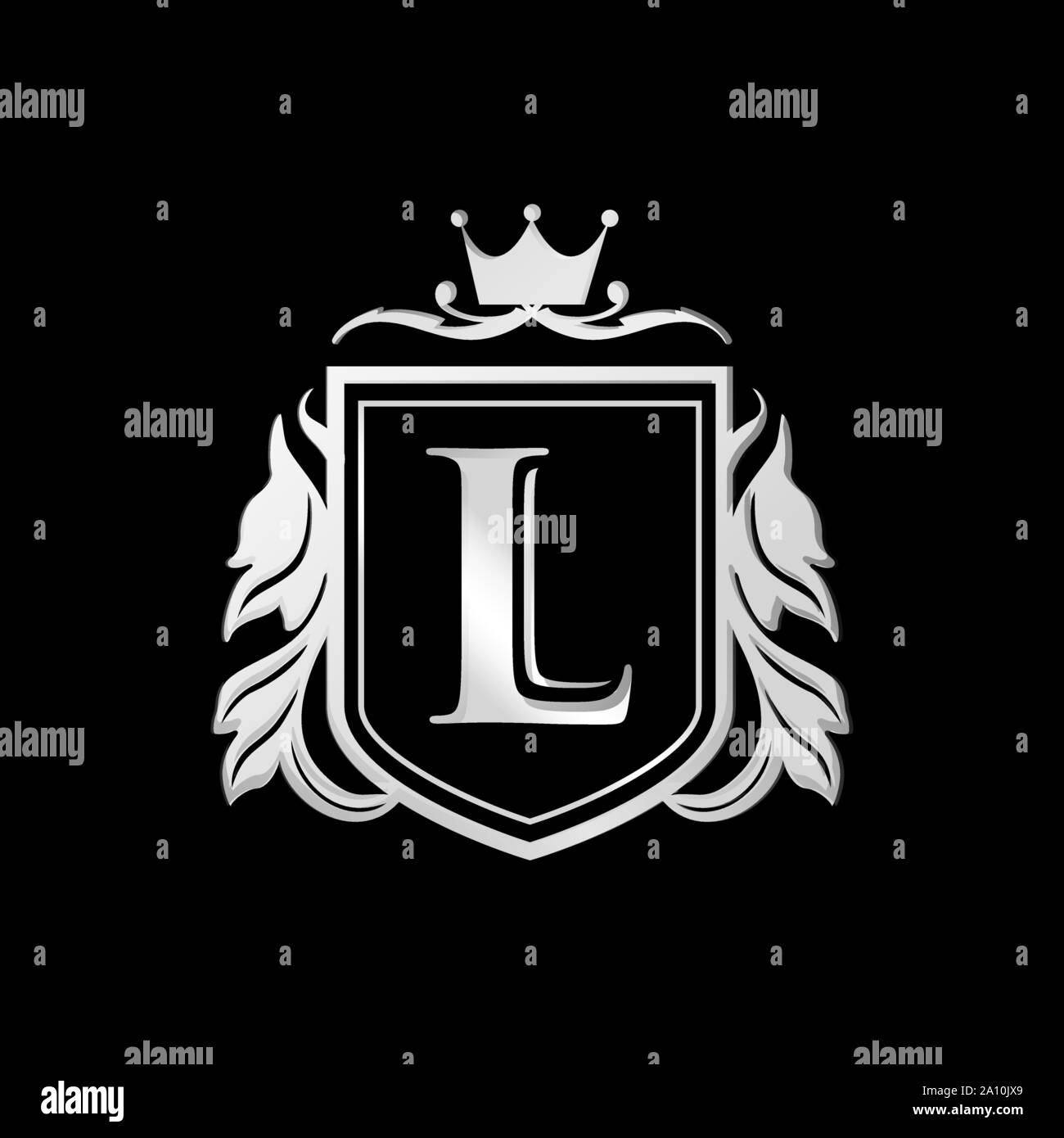 Klassische und elegante Buchstaben L Luxus logo für Industrie und Gewerbe Vector Illustration Stock Vektor