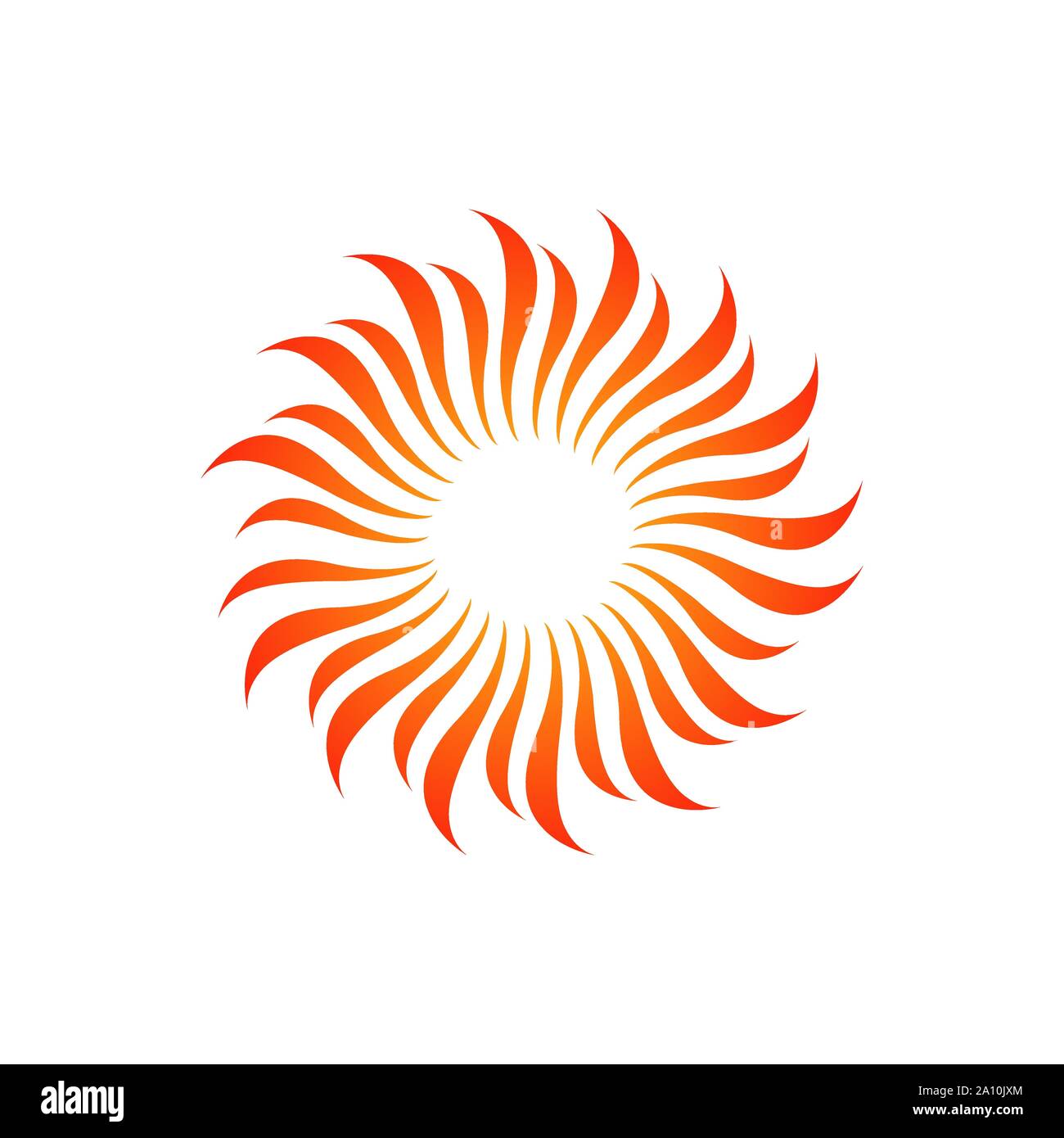 Orange gelb Sun Logo Design vector Symbol Abbildung Stock Vektor
