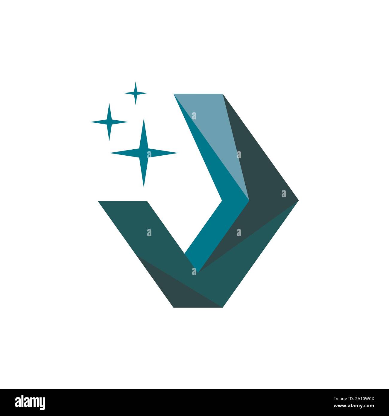 Shinning Schmuck Diamant Logo Design vector Abbildungen Stock Vektor
