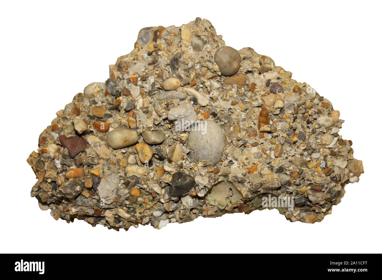 Angehobene Strand Probe, Pleistozän, Portland Bill, Dorset, Großbritannien Stockfoto