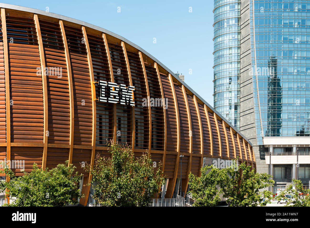 Mailand, Italien - 31. MAI 2019: IBM Gebäude in Porta Nuova oder neue Tür, dem wichtigsten Geschäftsviertel von Mailand Stockfoto